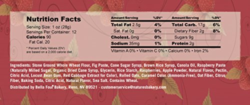 Nature's Bakery Whole Wheat Fig Bar, Raspberry, 6 Count (Pack Of 12) #TOP4
