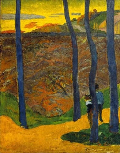 Lienzo Alberi Blu di Paul Gauguin: decoración de paredes y murales artísticos de 60x90cm