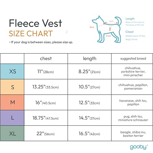 GOOBY jeden Tag Fleece kaltem Wetter Weste für kleine Hunde,