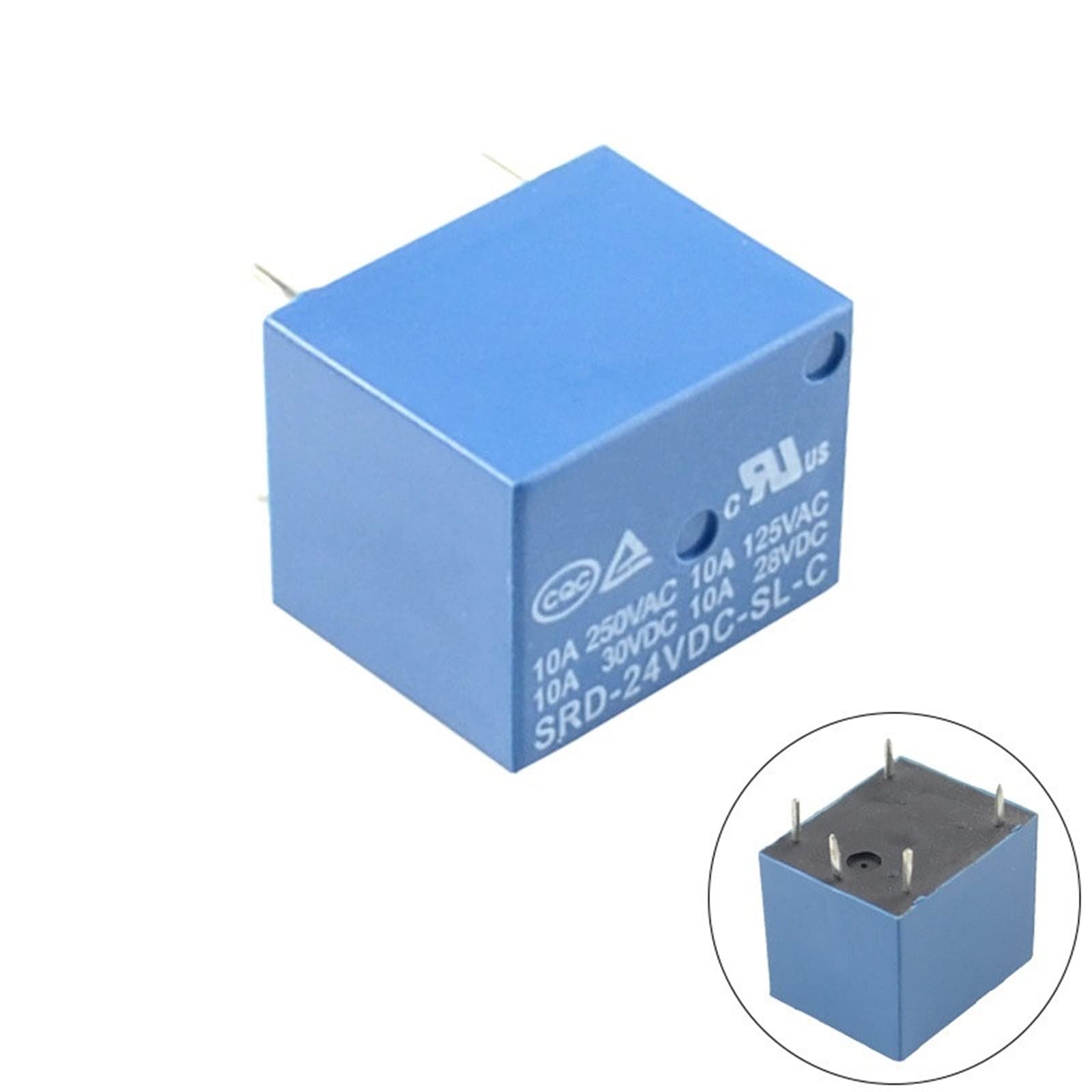 SRD-12VDC-SL-C SRD-24VDC-SL-C SRD-05VDC-SL-C SRD-09VDC-SL-C T73-5V 9V 12V 24V 5-poliges PCB-Leistungsrelais Ersatzteile (Size : DC24V)