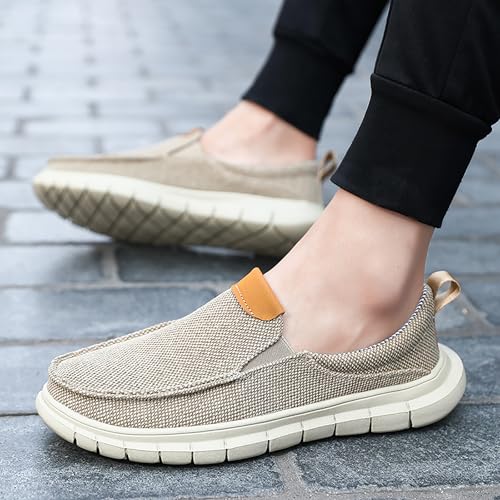 Azooken Men's Loafers Walking Canvas Lightweight Csual Slip-On Shoes 6
