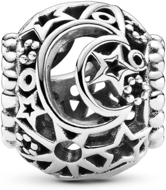 PANDORA Openwork Sun, Stars & Moon Charm - Gift for Her - Compatible Moments - Sterling Silver - With Gift Box - Image 3