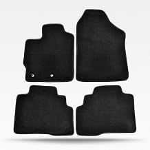 Car Floor Mat, Compatible with 2007-2012 Toyota Yaris, Nylon Black Floor Liner Carpet Set, 4PCS
