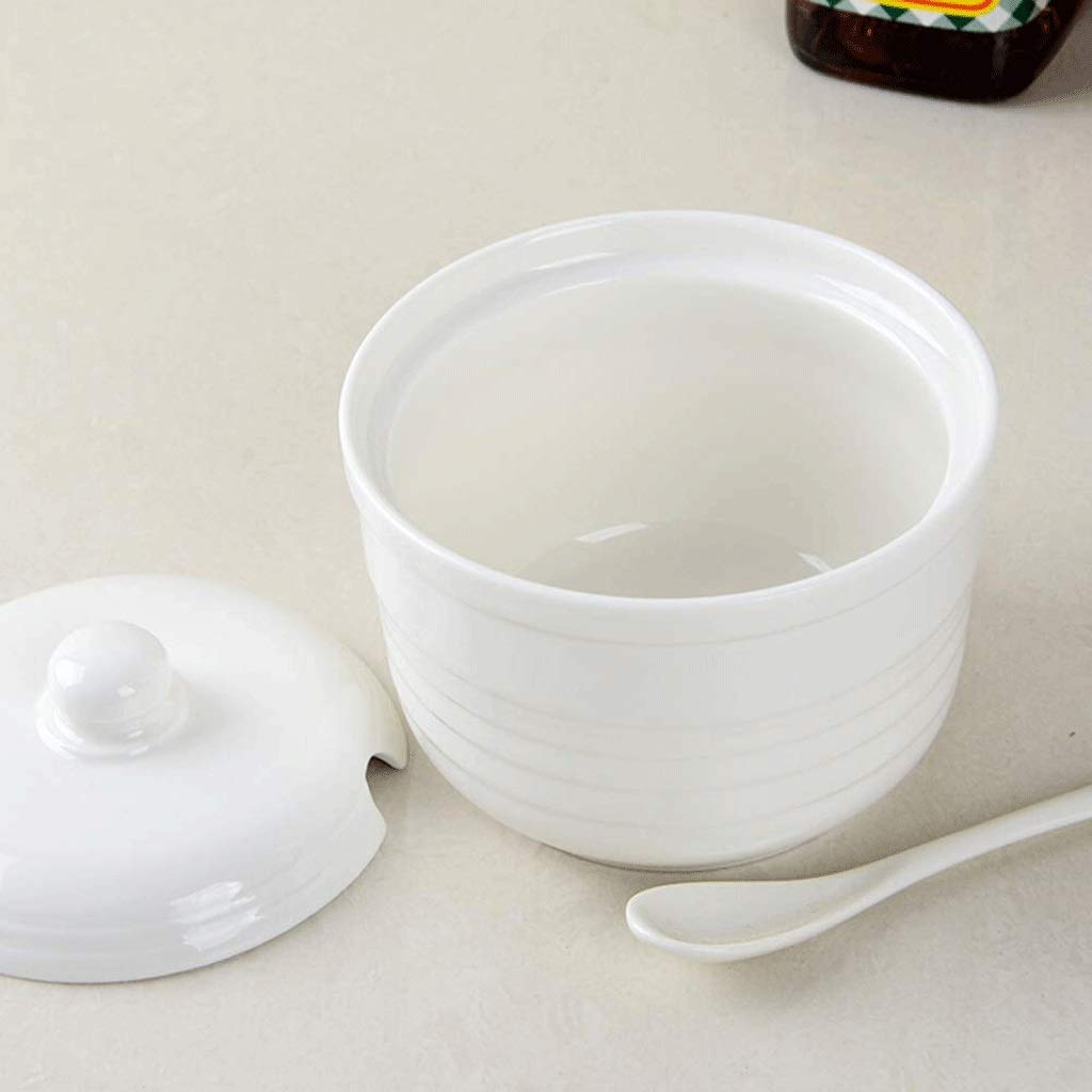 NZPOST Barattolo per spezie in Ceramica Dipinto a Mano Vintage con Coperchio, Cucchiaio, Scatola per condimenti, contenitori per spezie per Cucina e Ristorante