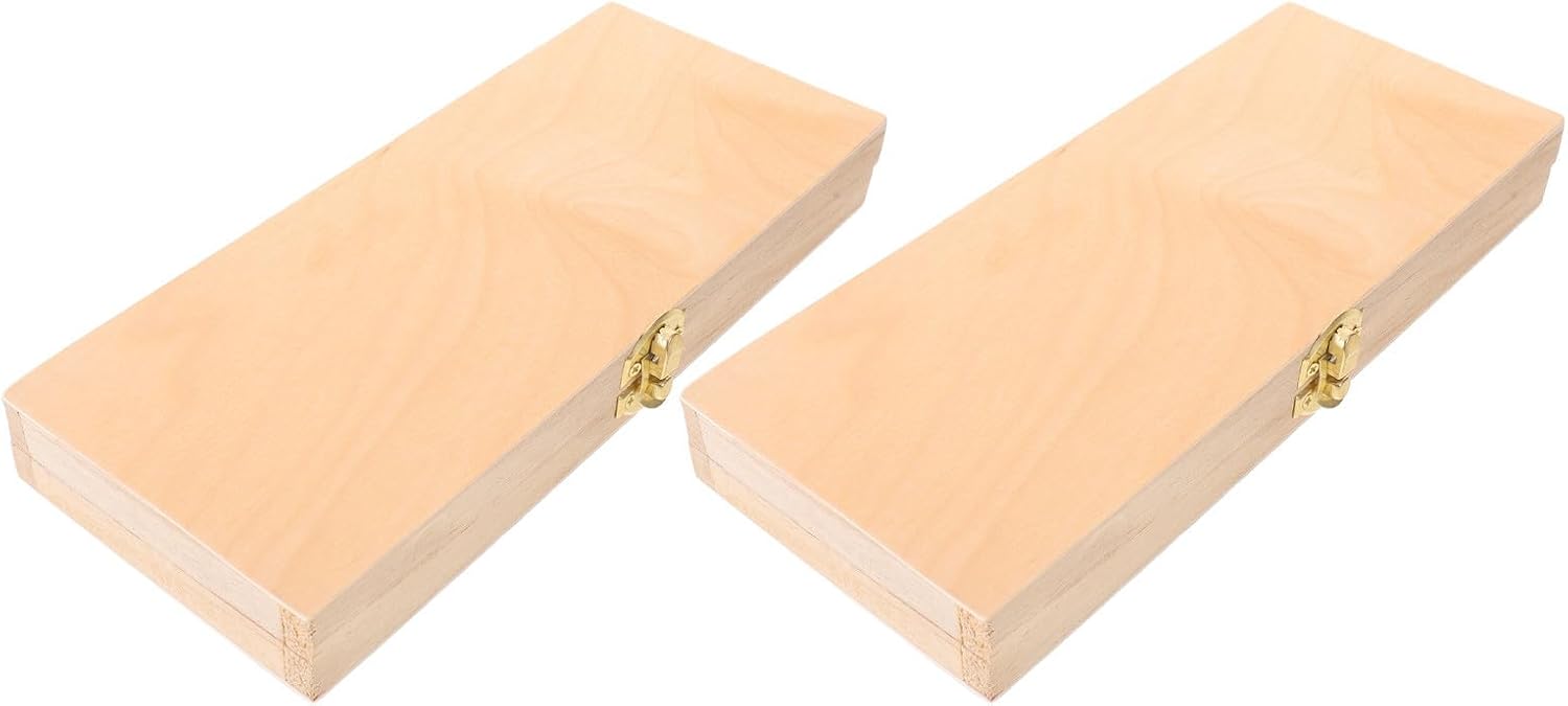 STOBAZA 2pcs Wine Hydrometer Storage Box with Foam Insert, Wooden Organizer Case for Measuring Tools, Portable and Elegant Design for Homebrew and Laboratory Settings