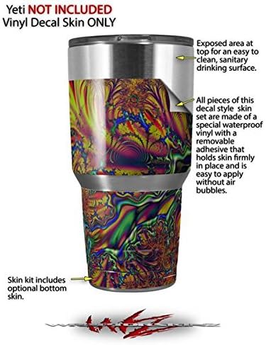 Miniatura 2 de Calcomanía de piel para vaso Yeti Rambler de 30 onzas fuego y agua (vaso no incluido) por WraptorSkinz
