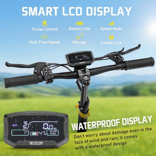 iENYRID Electric Scooter for Adults, Escooter, 47 Miles Range, 20.8Ah High Capacity Battery, Dual Motors and Hydraulic Shock Absorber, Folding Scooters - Image 3