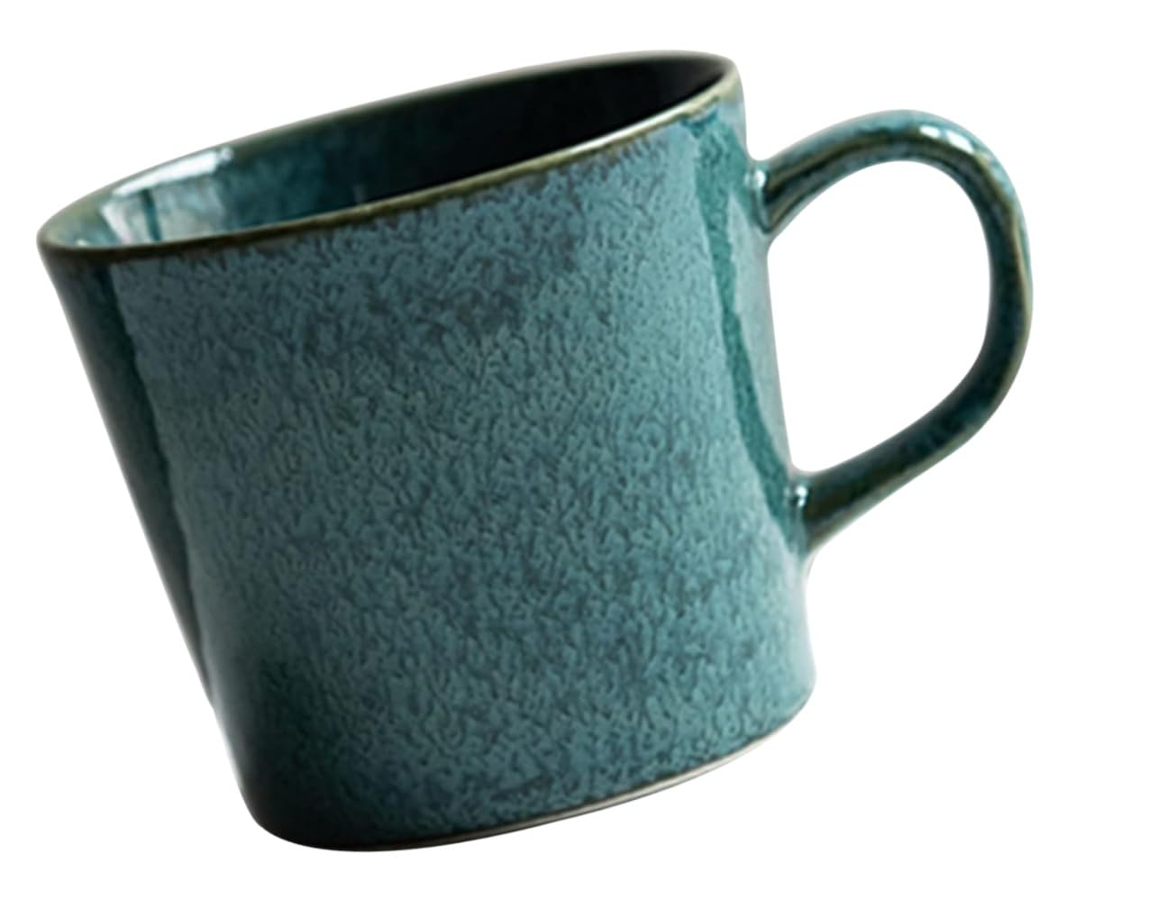 Grande tasse à café en porcelaine givrée de 320 ml verte