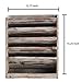 MyGift 6 Tier Rustic Torched Wood Wall Mounted File Organizer, Office Desk Paper Document Folder Storage Shelf, Hanging Mail Letter Holder and Magazine Rack