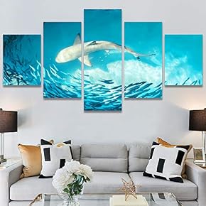 SIGNWIN 5 Panel Canvas Wall Art Modern Art...