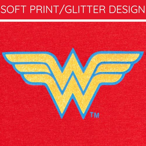 Image of DC Comics Justice League Girls' Glitter Graphic T-Shirt Toddler to Big Kid