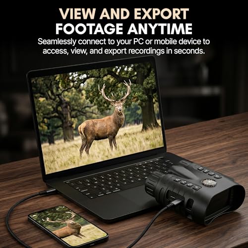 Image of 4K Night Vision Goggles for Adults, Night Vision Binoculars with 10X Optical Zoom 3-Inch HD Screen, for Hunting Wildlife Observation Security, Auto-Focus, Infrared, Waterproof.