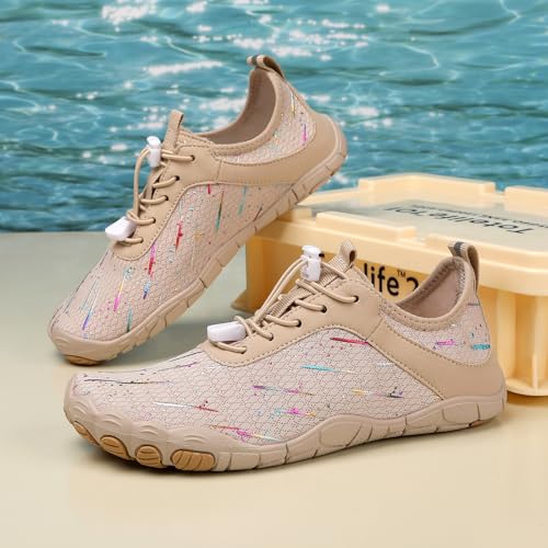 Image of Hiking Barefoot Shoes for Women Men Breathable & Non-Slip Athletic Barefoot Wide Toe Water Shoes Lightweight Perfect for Walking,Running,and Swimming