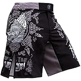 BUENO PARA LAS ACTIVIDADES: lucha Hardcore Training: los pantalones cortos de boxeo son buenos para diferentes entrenamientos deportivos como boxeo, pelea, BJJ, MMA, grappling, fitness y Crossfit.
