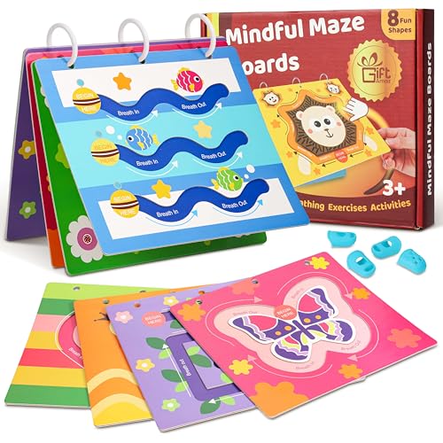 GiftAmaz Mindful Maze Boards, Calming Toys for Kids, Finger Path...