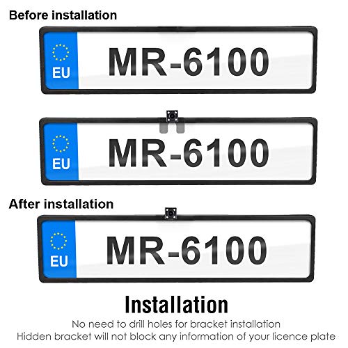 IP67 Car Rear View Camera with 4 LED Light Night Vision Back Up Camera for Nissan Micra/BMW Mini E46/VW Seat Altea Arosa ibiza Leon Toledo T3/Mercedes Benz E C CLS SLK AMG W202 W210/SAAB 93 95 - Image 3