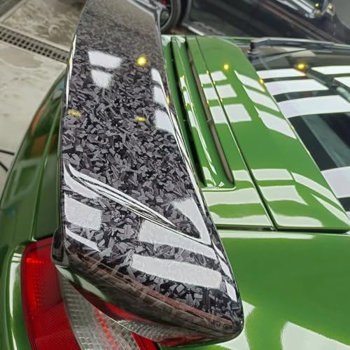 Image of LZLRUN Gloss Silver Forged Carbon Fiber Car Vinyl Wrap Film 5ft x 5ft
