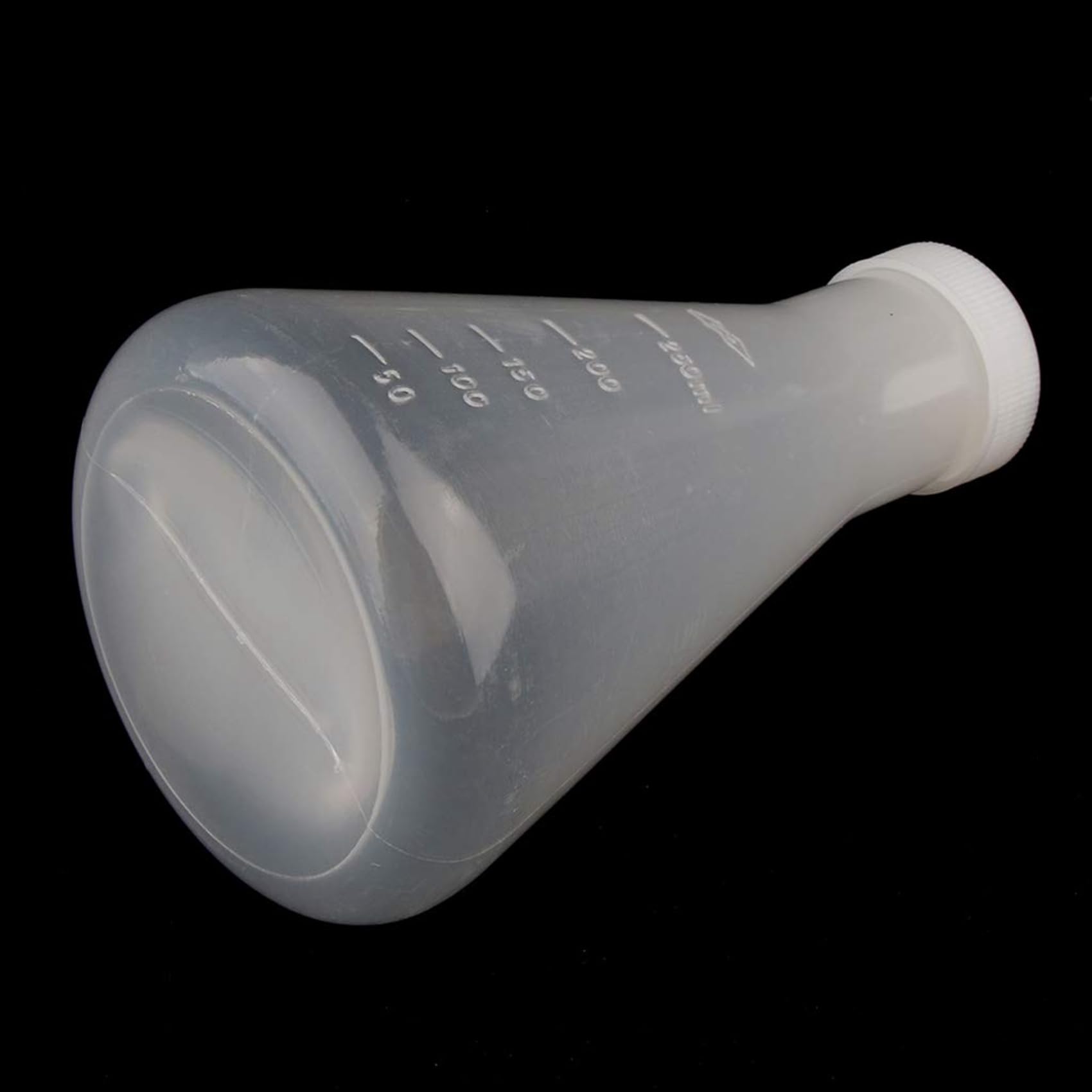 Beuta da Laboratorio Conica nel Plastica Graduata, Misurabile, Parete Liscia e Spessa, 20 Bottiglie da 250 Ml