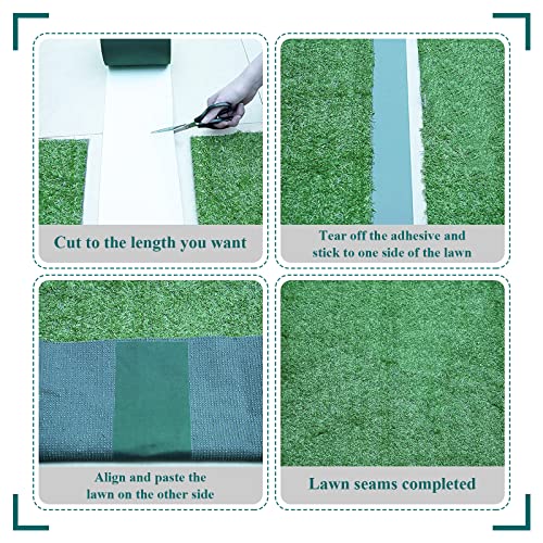 5cm*5m Kunstrasen Klebeband Grün Kunstrasennahtband Rasenband Gras Teppich Gras Klebeband Kunstrasenband Grünes Selbstklebendes Kunstrasenband Kunstrasen-Nähband