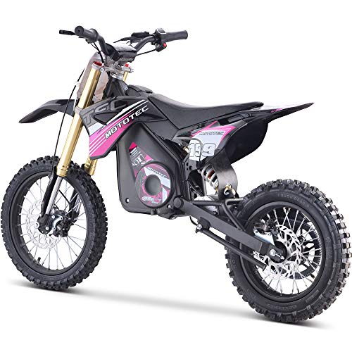 MotoTec 48v Pro Electric Dirt Bike 1800w Lithium Pink - Additional View