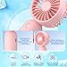 Rossesay 12 Pack Mini Portable Handheld Fan Bulk for Travel 3 Speeds, Rechargeable USB Battery Operated, Small Personal Eyelash Fans for Women Men Indoor Outdoor(Pink,Classic Style)