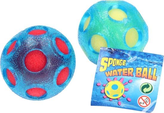 Johntoy Sponge Splash Water Ball Blue/Yellow 7 Cm
