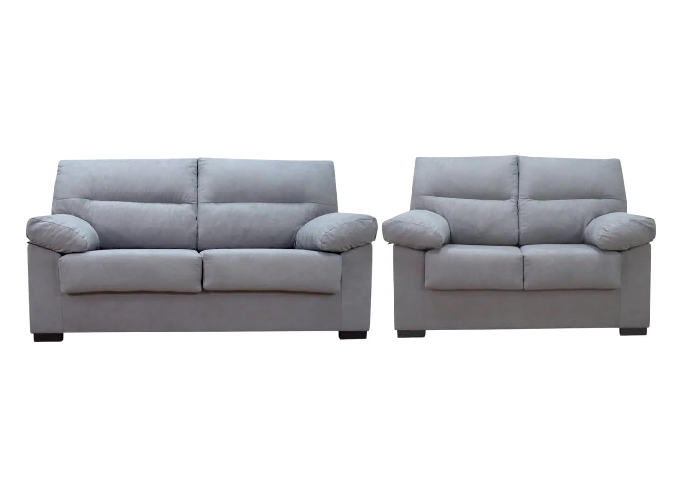SHIITO | Modelo Kingston - Set con Sofá de 3 Plazas + Sofá de 2 Plazas | Comodidad y Relajación Superior | Color Gris Marengo
