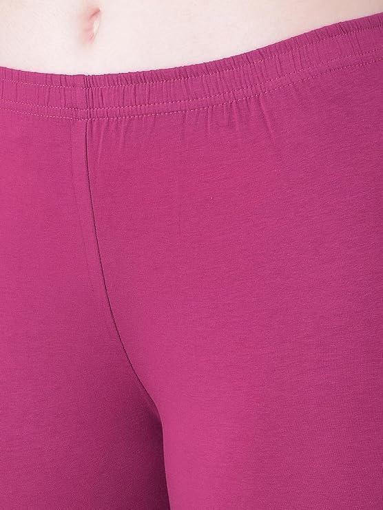 Image of Women Cotton Solid Belt Ankle Length Legging Four Way Lycra Leggings