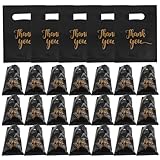 Abaodam 100個 プリント付き小型プラスチック バッグ 持ち運び便利なハンドル付き お菓子や小物収納に 誕生日 結婚式 イベント用包装袋