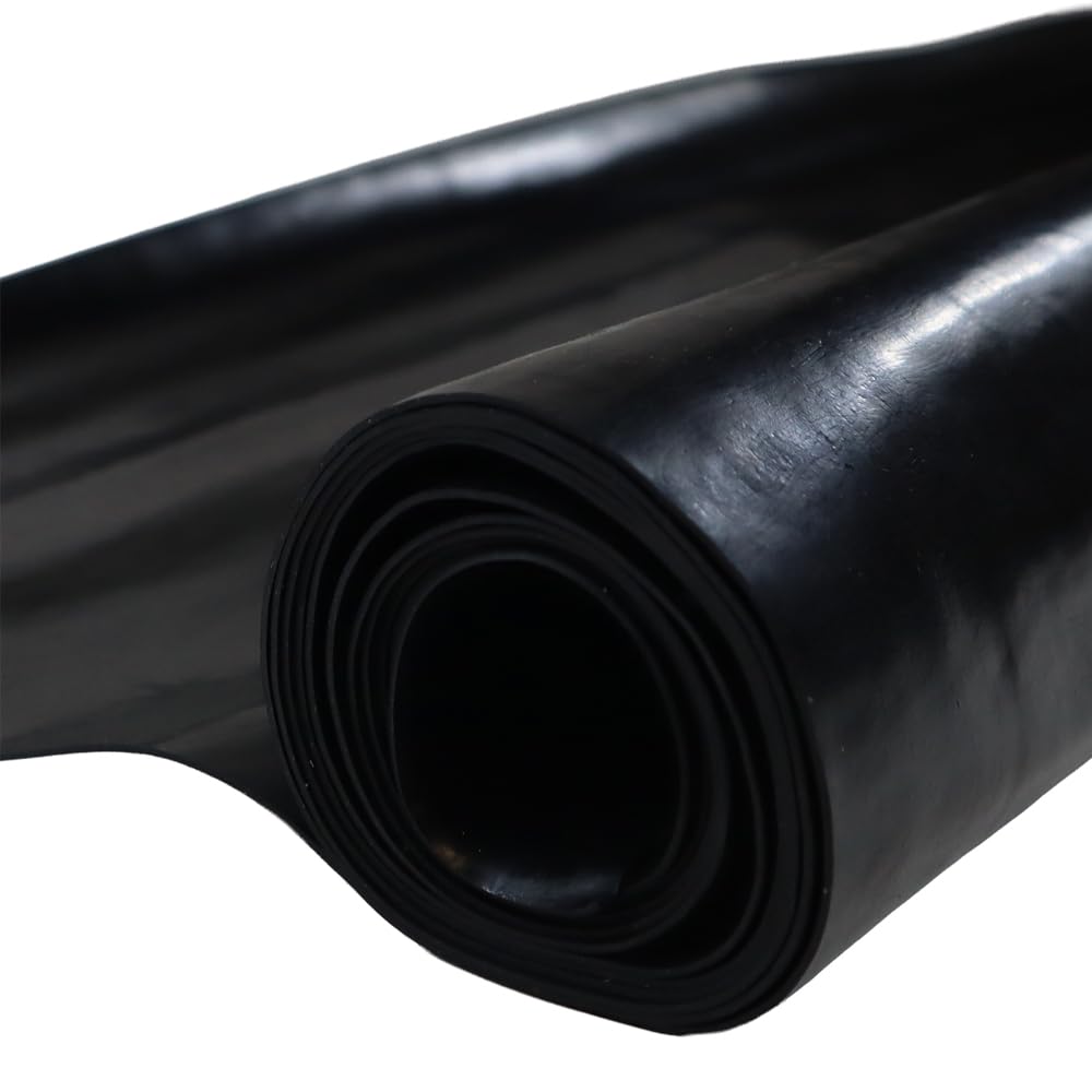 Neoprene Sheet, 40A Durometer, Smooth Finish, No Backing, Black, 0.032" Thickness, 2" Width, 36" Length