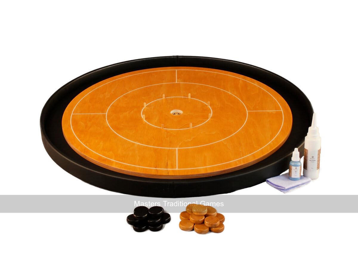 Masters Crokinole Tournament Board - Beech and Ebony