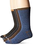 Dickies Men's 4 Pack Split Rib Moisture Control Crew Socks,Navy,Sock Size:10-13/Shoe Size: 6-12 Regular