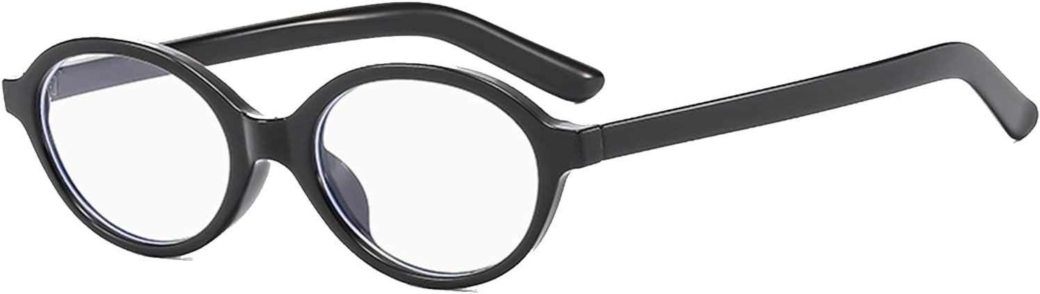 YAMEIZE Small Oval Blue Light Blocking Glasses for Women Men,Retro Anti Blue Light Eyeglasses Computer Gaming Glasses