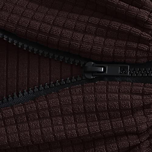 Image of FORCHEER Office Chair Armrest Cover Stretchable Water Resistant Spandex Stretch Jacquard Computer Office Chair Arm Pad Covers Chair Slipcover for Desk Chairs Arm 2P-Dark Brown