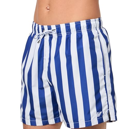 Emporio Armani Men's Retro Stripe Classic 4" Swim Trunk3