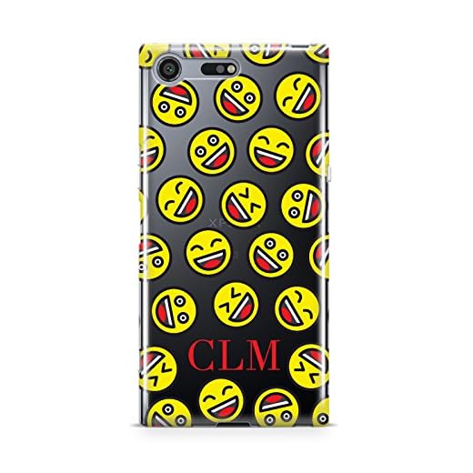 Dyefor personlig emoji intialer klar monogram telefonfodral för Sony XPERIA XZ premium