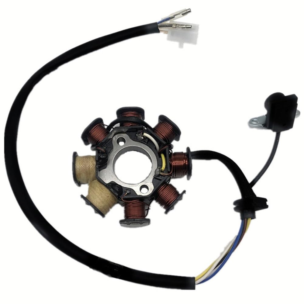 Spule Magneto Stator Motorrad Generator Stator Spule 8 Pole 4 Kupfer Draht Magneto Halbe Welle Volle Welle Für GY6 50 60 80CC 139QMB Roller Moped ATV Stator-Zündspule