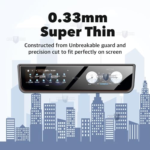 Image of LF Touch Screen Guard For Hyundai Creta 2024 Car Accessories Full Screen 8 inch INCH Infotainment System Protector with 10.25inch INSTRUMENT CLUSTER - Matte