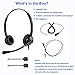 MAIRDI Telephone Headset with RJ9 Jack & 3.5mm for Multipe Devices, Office Headset with Mic Noise Canceling for Call Center, Work with Landline Deskphone Cell Phone PC Laptop