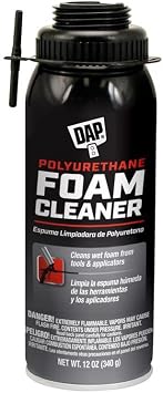 Touch N Foam 1836766 12 oz Professional Clear Polyurethane Foam Cleaner - Pack of 12