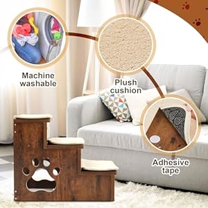 2-Pcs-Wooden-Dog-Stairs-Steps-152-x-17-x-136-3-Tiers-Pet-Steps-for-Medium-Dogs-Non-Slip-Puppy-Stairs-with-Storage-and-3-Pcs-Washable-Carpeted-for-Pets-Get-on-and-off-The-High-Beds - Cucciolini Doodles   2-Pcs-Wooden-Dog-Stairs-Steps-152-x-17-x-136-3-Tiers-Pet-Steps-for-Medium-Dogs-Non-Slip-Puppy-Stairs-with-Storage-and-3-Pcs-Washable-Carpeted-for-Pets-Get-on-and-off-The-High-Beds