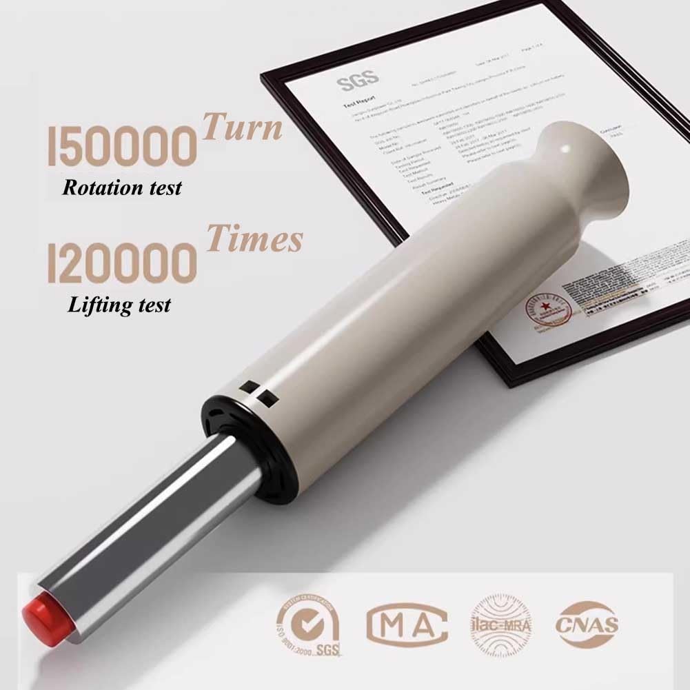 Taburete Rodante para El Trabajo De Oficina del Salón De Tatuajes Médicos, Silla Giratoria De 360 ° Taburete Estético De Ruedas Pesadas Silla Hidráulica Ajustable De Altura (Color : Beige White, Tam