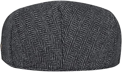 Herren Schirmmütze Aus PU-Leder - Klassische Flatcap