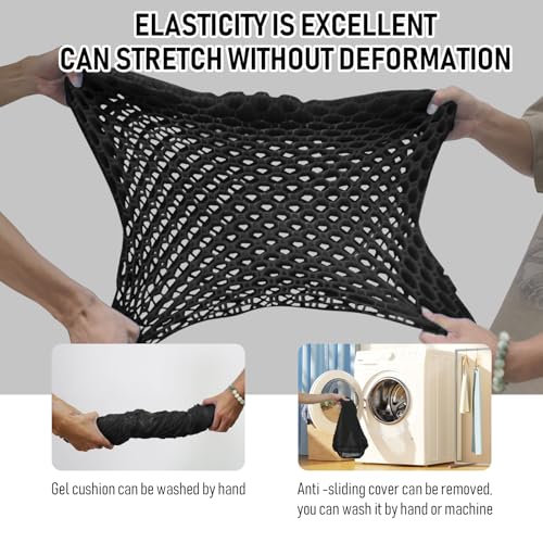 Image of NEW-Vi Anti-Slip Kayak Seat Cushion - Double Thicken Gel Boat Cushion, Waterproof Kayak Gel Seat Cushion, Coccyx Sciatica Pain Relief, Kayak Accessories for Fishing, Kayak Fishing Accessories