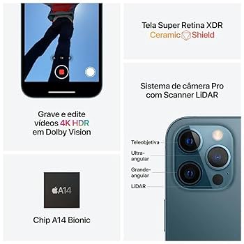 Iphone 12 Pro Max Apple Grafite, 256gb Desbloqueado