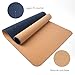 RENMTURE Dual-Sided Mouse Pad, Natural Cork & PU Leather Large Desk Pad for Office and Home Work, Desk Protector Non-Slip, Waterproof, Easy Clean (Dark Blue, 32