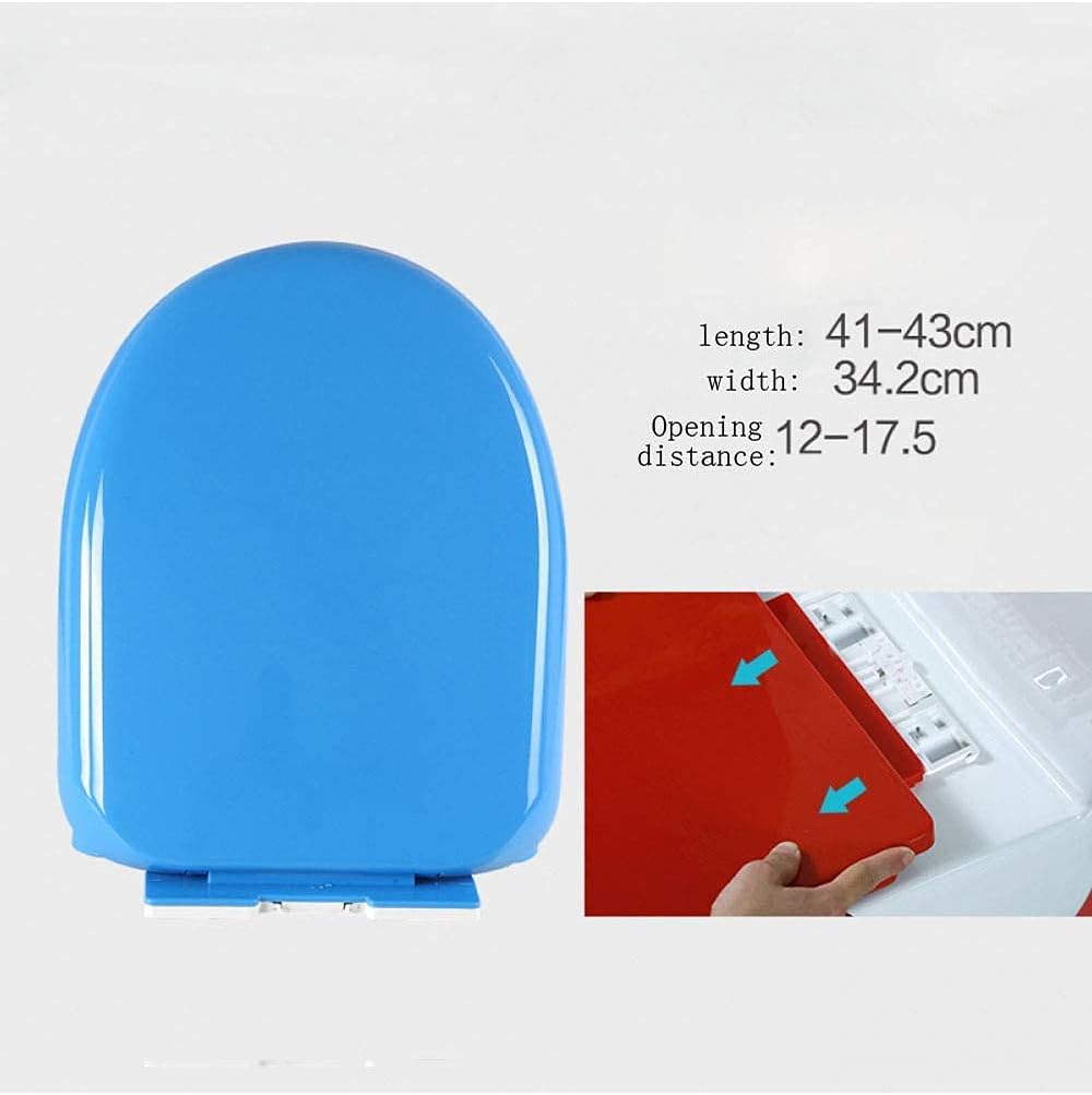 Toilet Lid Thicken General Purpose Old Fashioned VUO Type Pp Board Toilet Seat Cover, Multiple Colors, Blue-U (Blue U)