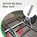 XIKOBY 40 Inch Go Kart Rear Axle Kit Compatible with ATV Quad 4 Wheeler Dune Buggy Trailer, Go Cart Live Axle Shaft with 1