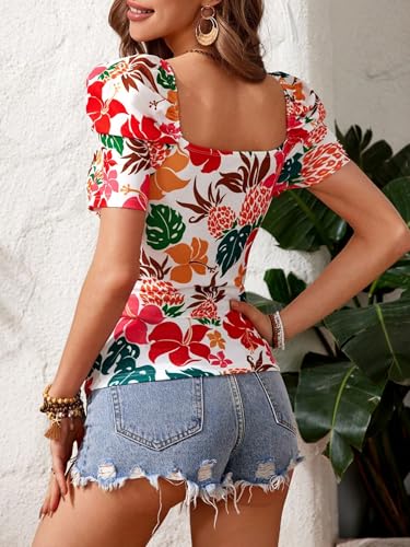 Image of Elyraa Women's Western Style Printed Half Sleeve Top for Regular Wear and Girls | Trendy Design | Comfortable Fit