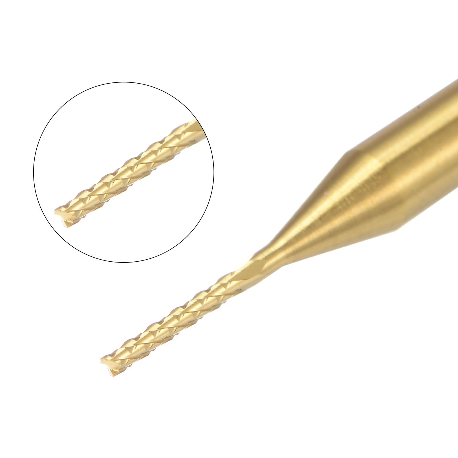 QUARKZMAN 10Pcs Fraises en Carbure de Tungstène Revêtu de Titane de 0,8 mm pour Gravure et Fraisage CNC Sur Machine PCB, Queue de 3,175 mm
